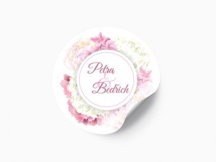 svatebni nalepka ruze