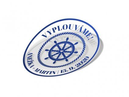 svatebni samolepka kormidlo