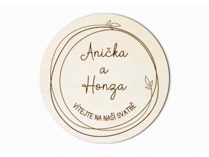 svatebni uvitaci cedule psaci drevena
