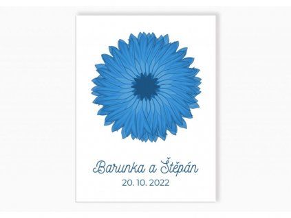 svatebni strom na platne chrpa