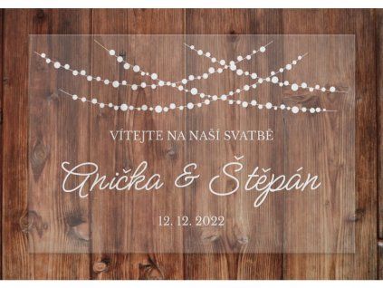 svatebni uvitaci cedule retez