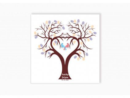 svatebni strom na platne ptacci