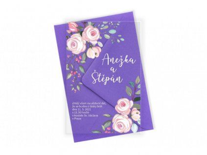 svatebni oznameni kreslene ruze
