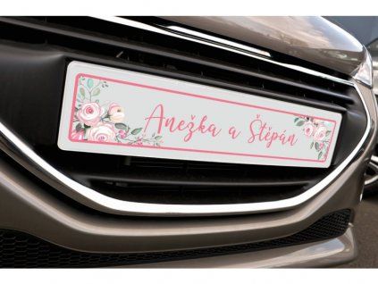 svatebni spz kreslene ruze