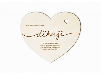 podekovani rodicum srdce