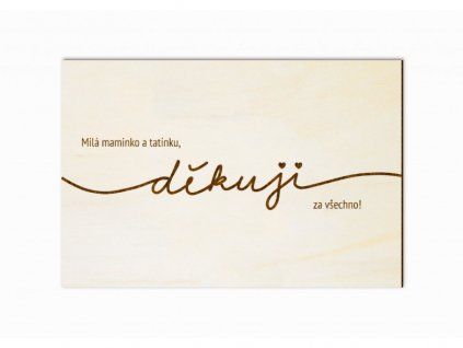 podekovani rodicum minimalisticke