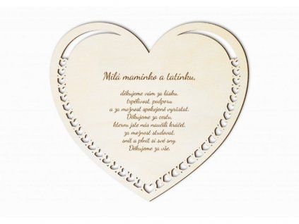 podekovani rodicum drevene srdce