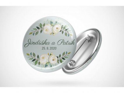 svatebni placka bile ruze