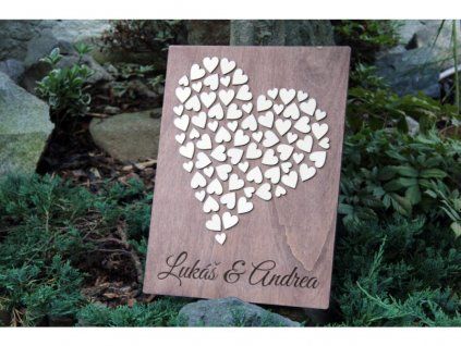 svatebni obraz srdce na otisky