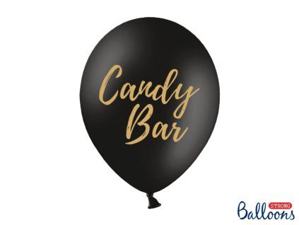 cerny balonek s napisem candy bar