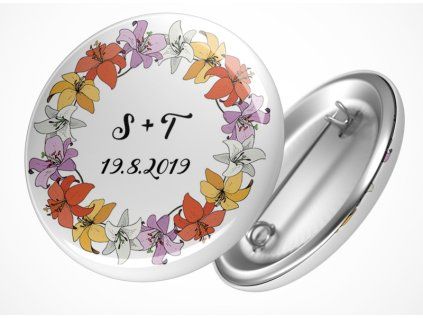 svatebni placka s kvety