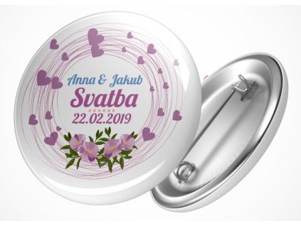 svatebni placka srdicka