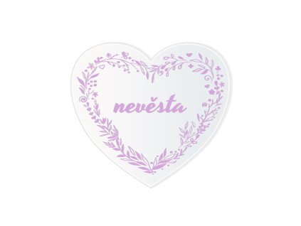 Jmenovky srdcový věnec plexi (Barva Zlatá)
