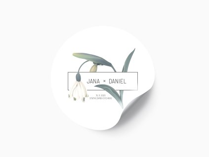 1632 svatebni nalepka bledule