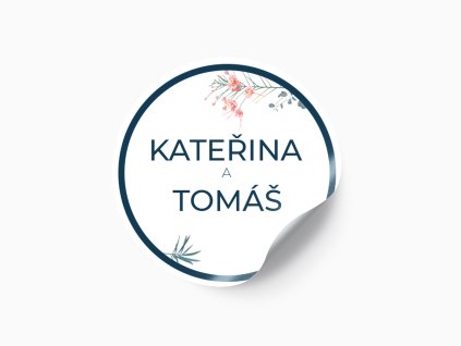 1641 svatebni nalepka minimalisticke kvetiny