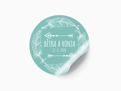 1644 svatebni nalepka pirka