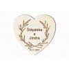 svatebni magnet srdce s vencem