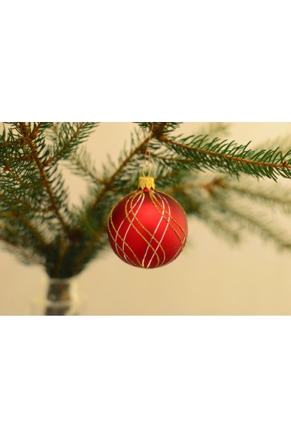 Vánoční koule dekorovaná 6cm