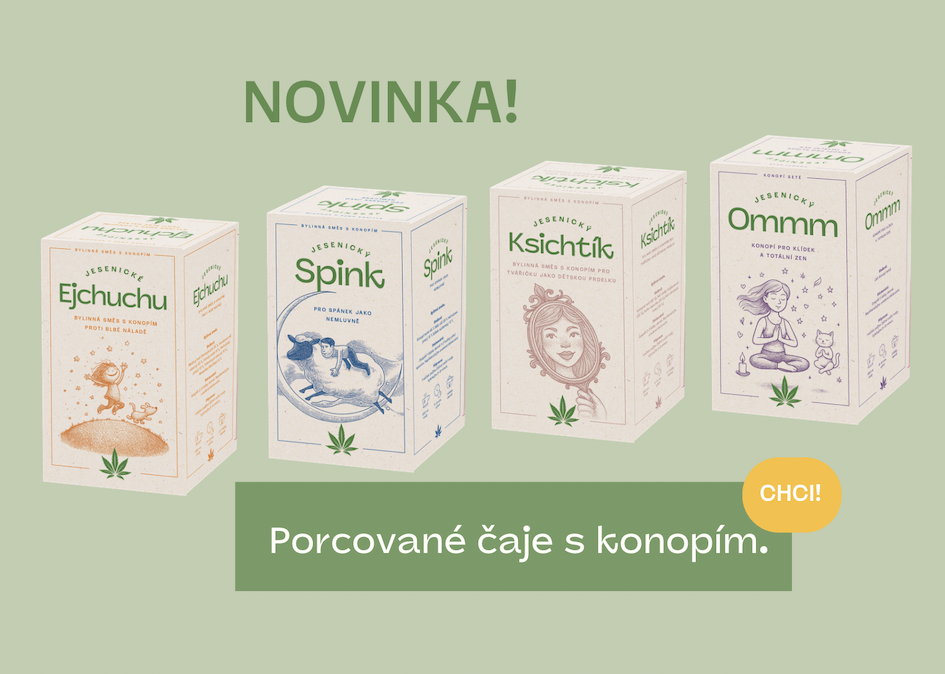 Porcované čaje s konopím