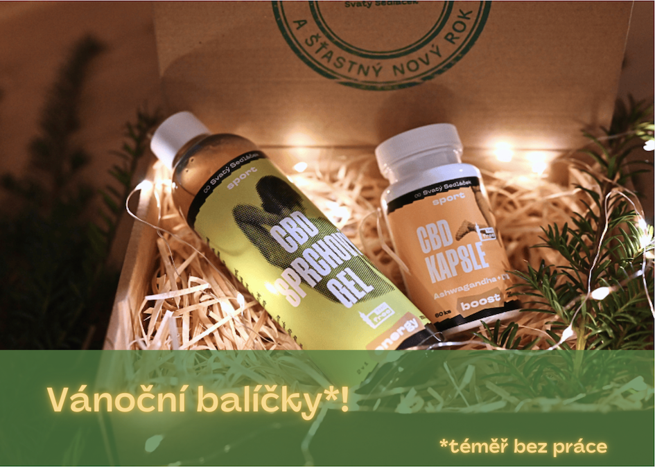 Vánoční balíček konopných produktů Svatý Sedláček