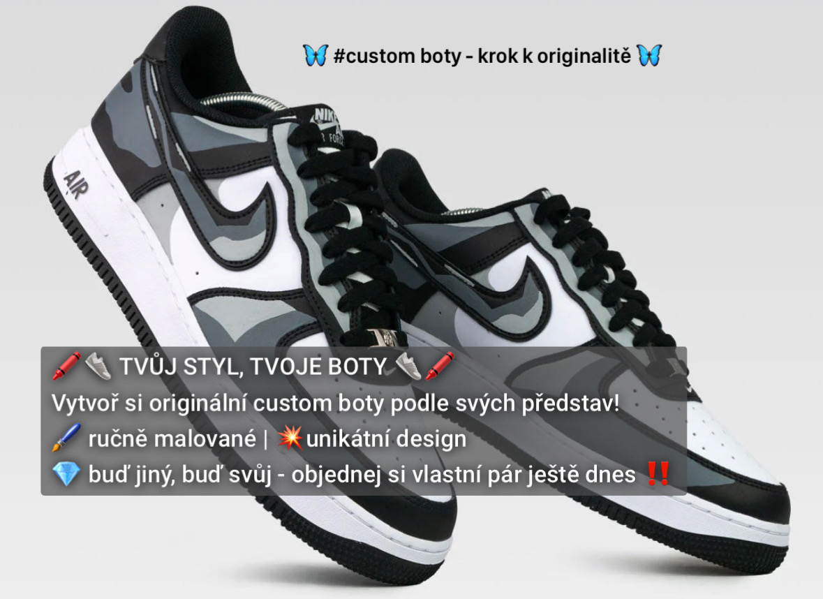 custome boty hlavní baner