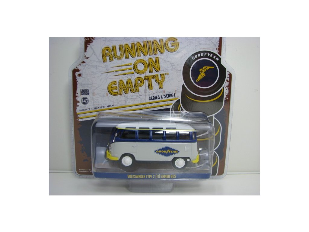 Volkswagen Type 2 T1 Samba Bus 1:43 Greenlight Running On Empty série 1