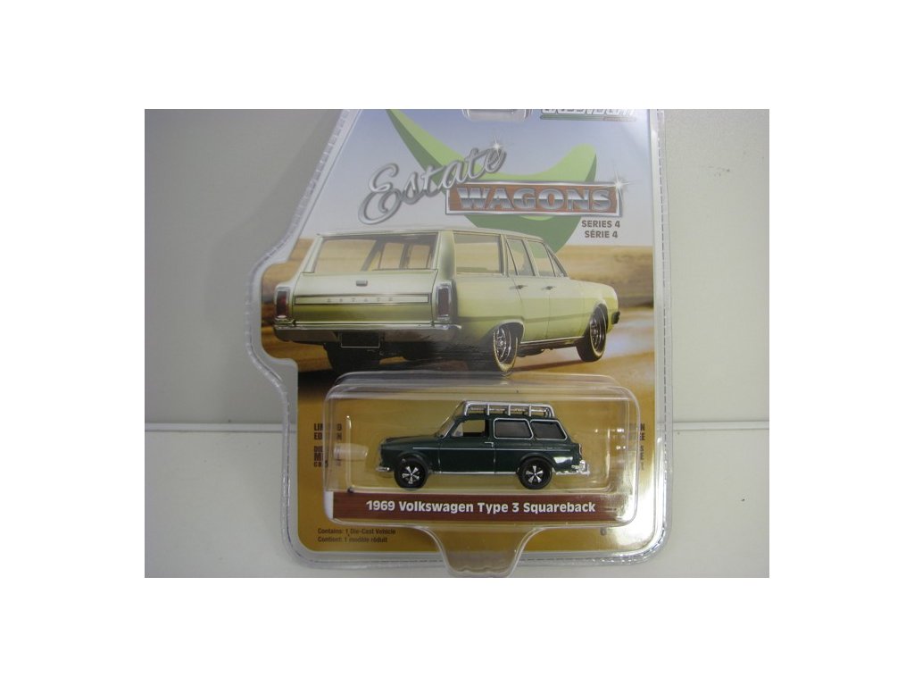 Volkswagen Type 3 Squareback 1969 1:64 Estate Wagons série 4 Greenlight
