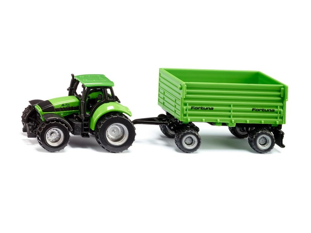Traktor Deutz-Fahr Agrotron 265 s 2 osým přívěsem Fortuna Siku blister 1606