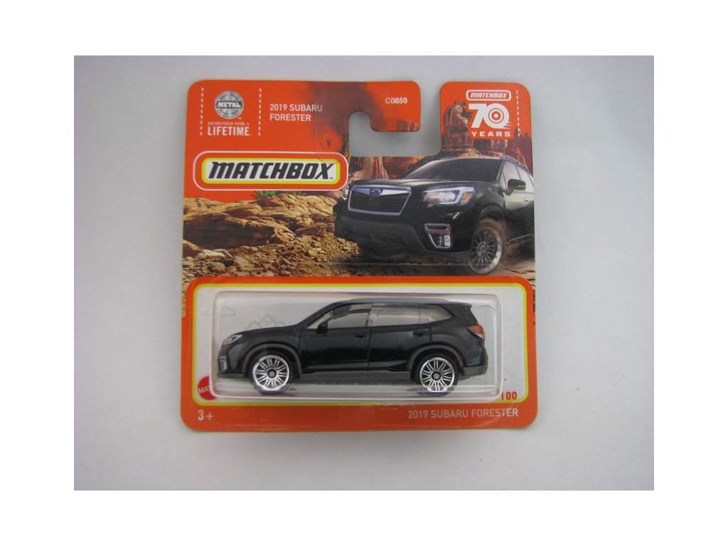 Subaru Forester 2019 Black 70 Years Matchbox blister