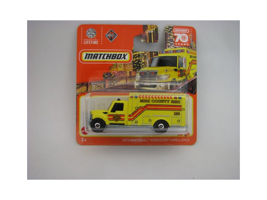 International Workstar Ambulance 70 Years Matchbox blister