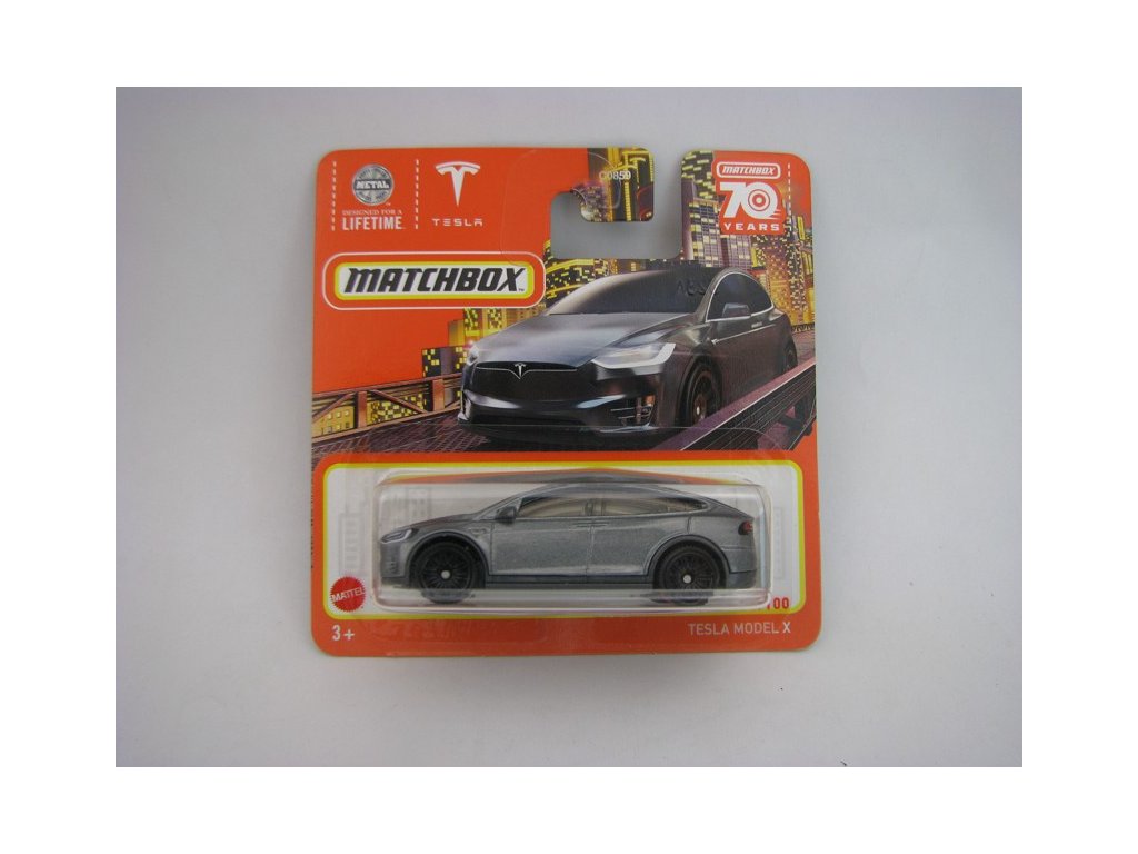 Tesla model X Grey 70 Years Matchbox blister