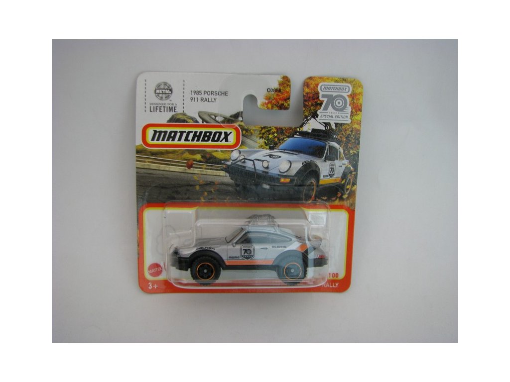 Porsche 911 Rally 1985 70 Years Matchbox blister