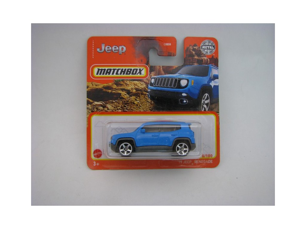 Jeep Renegade 2019 Blue Matchbox Blister