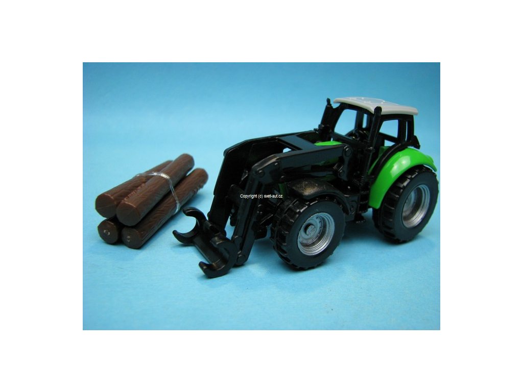 Traktor Deutz nakladač klád Siku Blister 1380