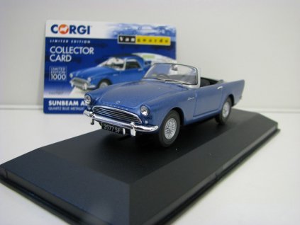 Sunbeam Alpine Series 2 Quartz Blue Metallic 1:43 Corgi Vanguards