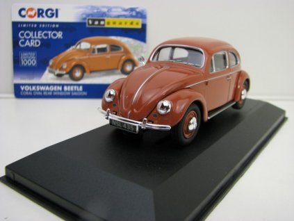 Volkswagen Beetle Coral Oval Rear Window Saloon 1:43 Corgi Vanguards VA01207