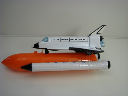 Raketoplán kov 20 cm na baterie se zvukem a světlem Pull back