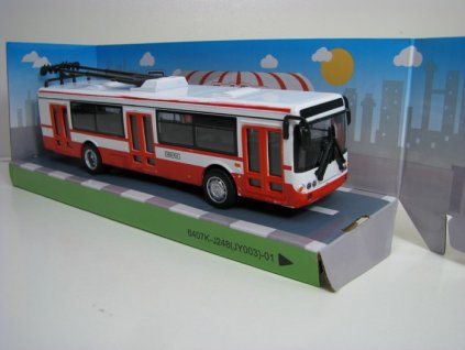 Trolejbus kovový 16 cm Pull back Rappa
