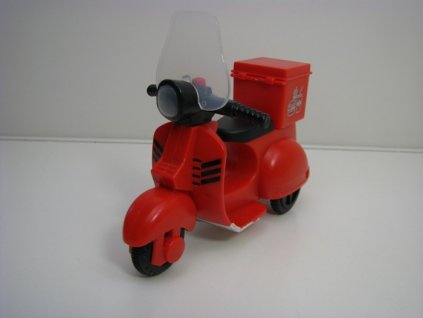 Skútr na setrvačník se světlem a zvukem červený teddies