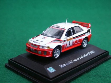 Mitsubishi Lancer Evolution VI WRC Rally MC No.1 White 1:72 Cararama