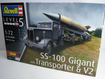 SS-100 Gigant with Transporter Hanomag V2 stavebnice 1:72 Revell 03310