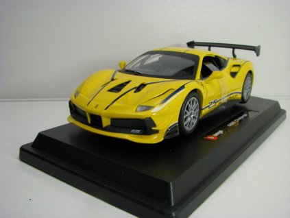 Ferrari 488 Racing Challenge No.25 Yellow 1:24 Bburago