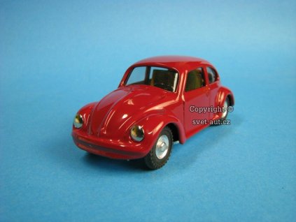Volkswagen Beetle Brouk 1200 červený 1:32 Kovap Plechové hračky