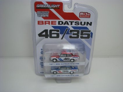 BRE Datsun 510 1971 No.46 a No.35 Chrome Edition 1:64 Greenlight