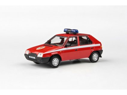 Škoda Favorit 136L 1988 Hasiči hranatý maják 1:43 Abrex