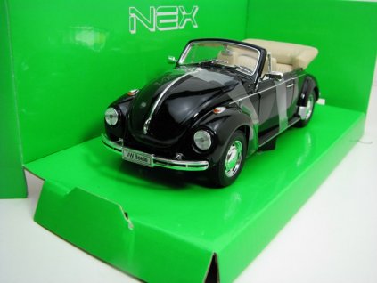 Volkswagen Beetle Convertible Black 1:24 Welly