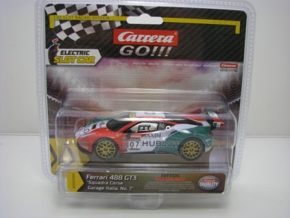 Autodráhový model Ferrari 488 GT3 Squadra Corse No.07 Auto Carrera GO