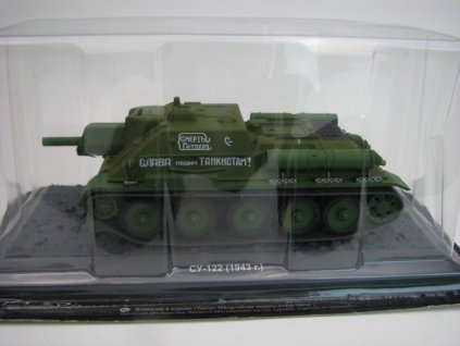 Tank SU-122 1943 military Green 1:43 Atlas