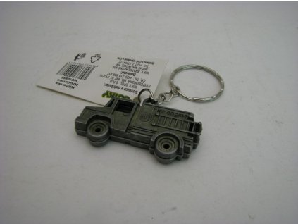 Přívěsek na klíče - klíčenka Hasičské auto šedé 5 cm kov Wiky