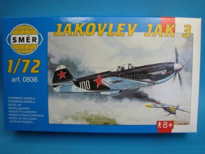Letadlo Jakovlev Jak 3 1:72 Směr 0836